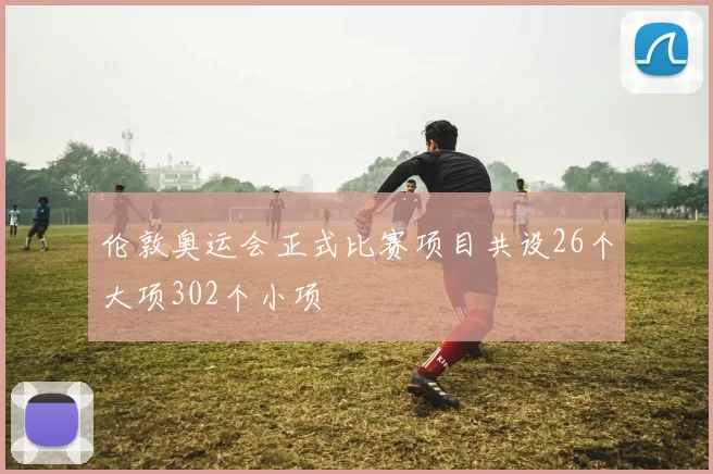 伦敦奥运会正式比赛项目共设26个大项302个小项